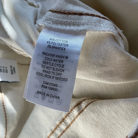 Belle Vere Jean Skirt Denim Maxi‎ Cream White Long Coastal Western Size Small - Picture 5 of 7